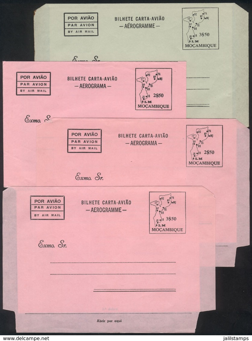 MOZAMBIQUE: 4 Unused Aerograms, VF Quality! - Mozambique