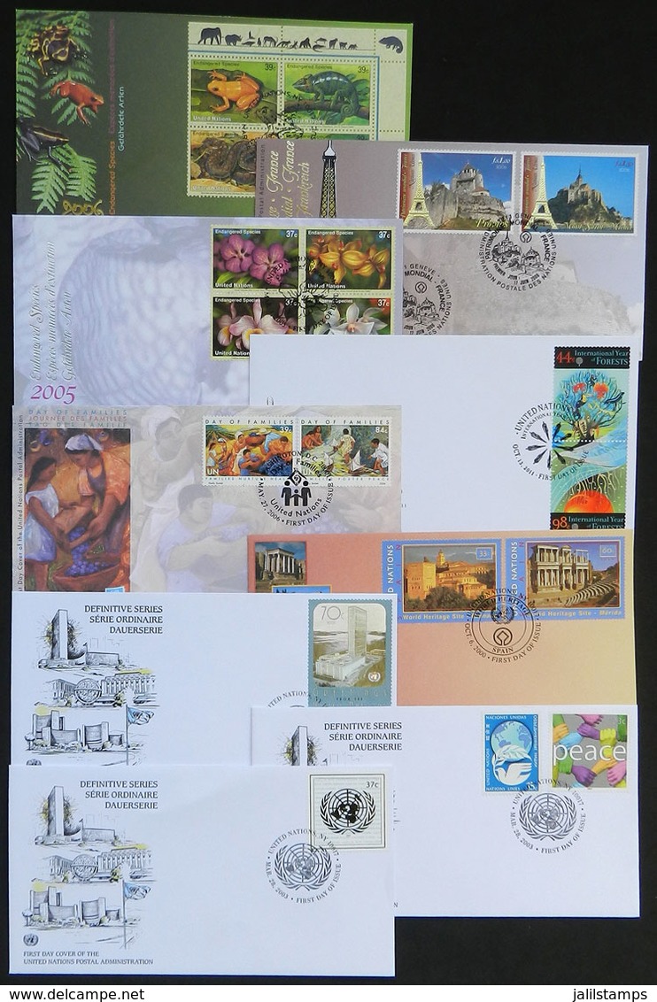 UNITED NATIONS: 9 Modern FDC Covers, Very Thematic, Excellent Quality! - Lots & Serien