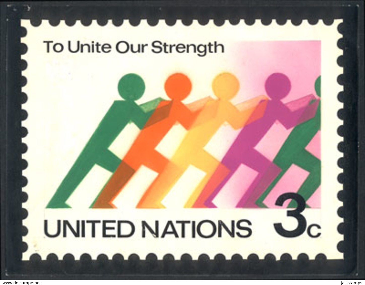 UNITED NATIONS - NEW YORK: Unadopted Artist Design Of The Year 1976 For The "To Unite Our Strength" Issue (Sc.267), Desi - Sonstige & Ohne Zuordnung