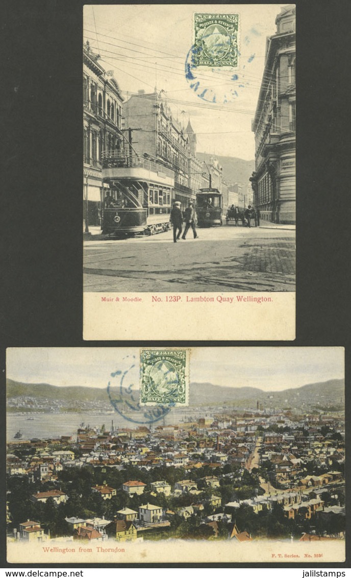 NEW ZEALAND: WELLINGTON: 2 Old Postcards With Very Good Views, Excellent Quality! - New Zealand