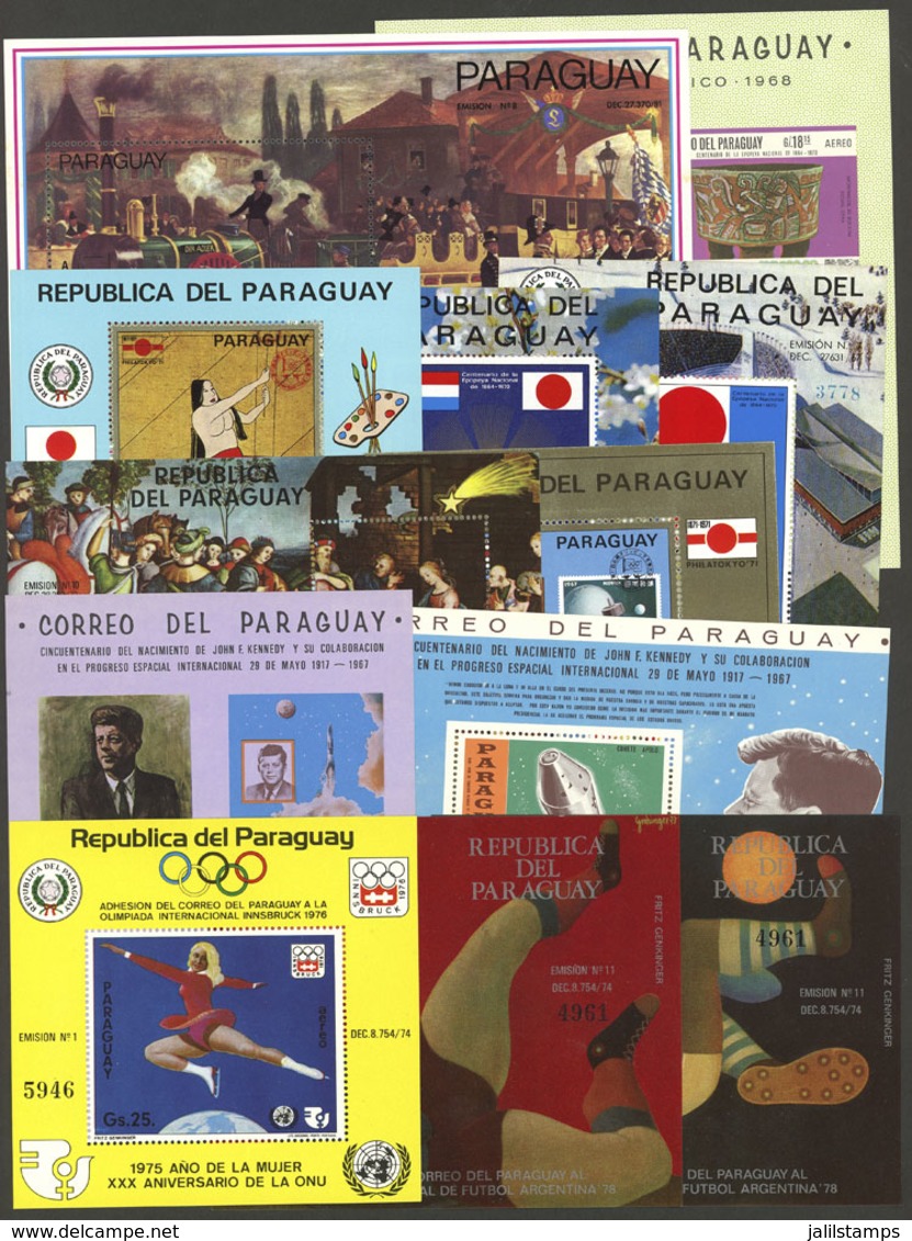 PARAGUAY: Lot Of 12 Modern Souvenir Sheets, MNH And Of Excellent Quality, VERY THEMATIC, High Michel Catalog Value, Good - Paraguay