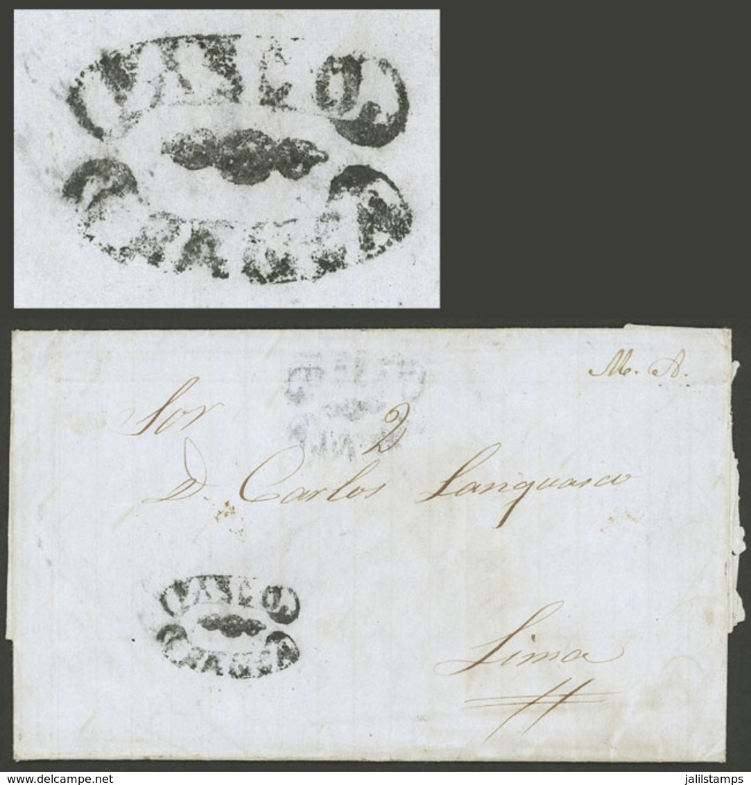 PERU: Entire Letter Dated 5/DE/1853, Sent To Lima With "PASCO - FRANCA" Mark, VF Quality!" - Perú