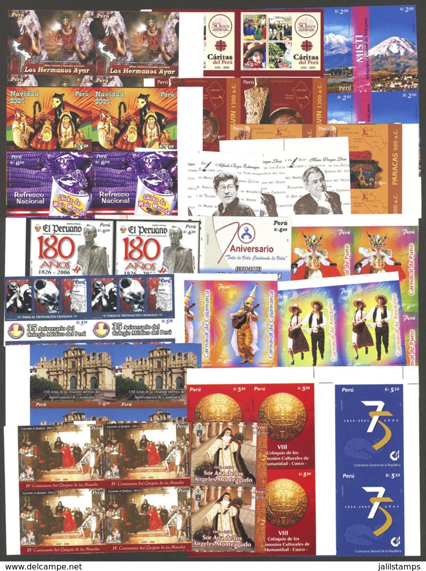 PERU: 20 IMPEROFRATE Blocks Of 4 Of Stamps Issued In 2005/6, All MNH And Of Excellent Quality, VERY THEMATIC, Market Val - Peru