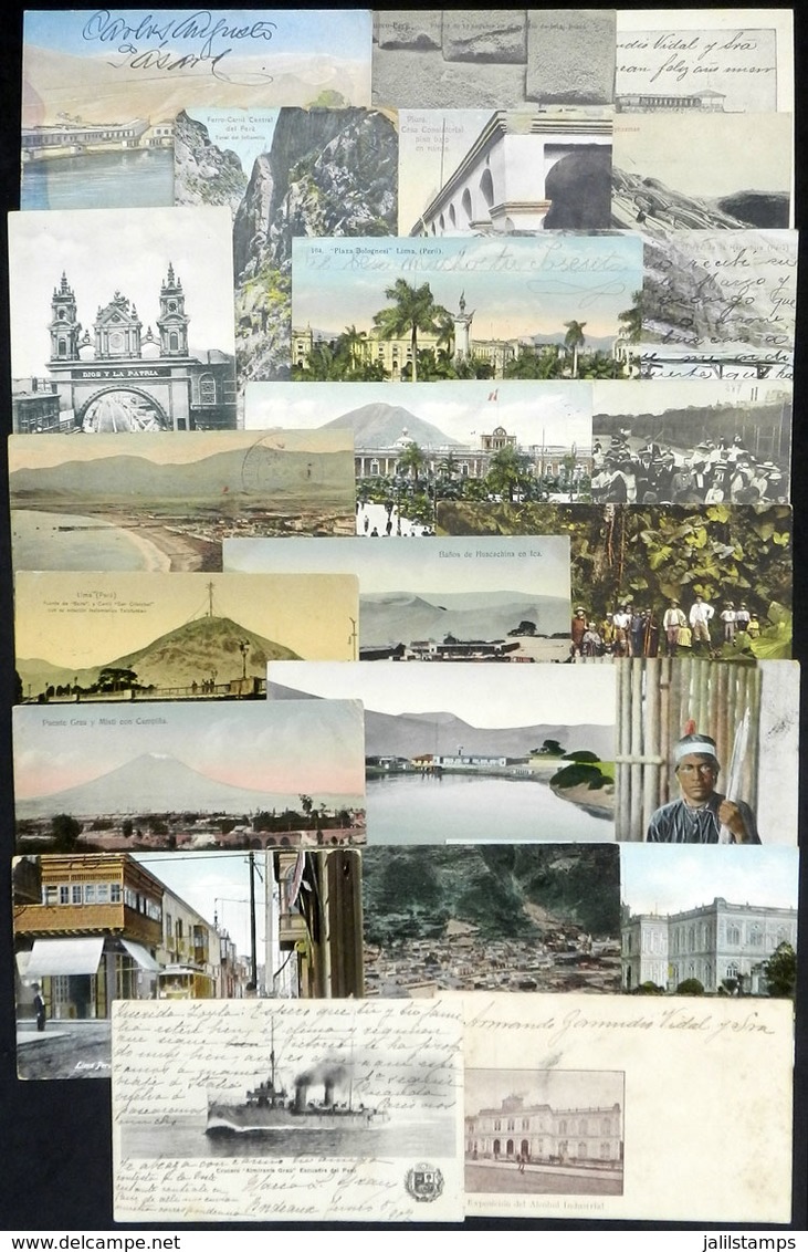 PERU: 23 Old Postcards, Most With Very Good Views, Varied Editors For Example Polack, Naranjo Y Cía., Domingo Cánepa, Et - Peru