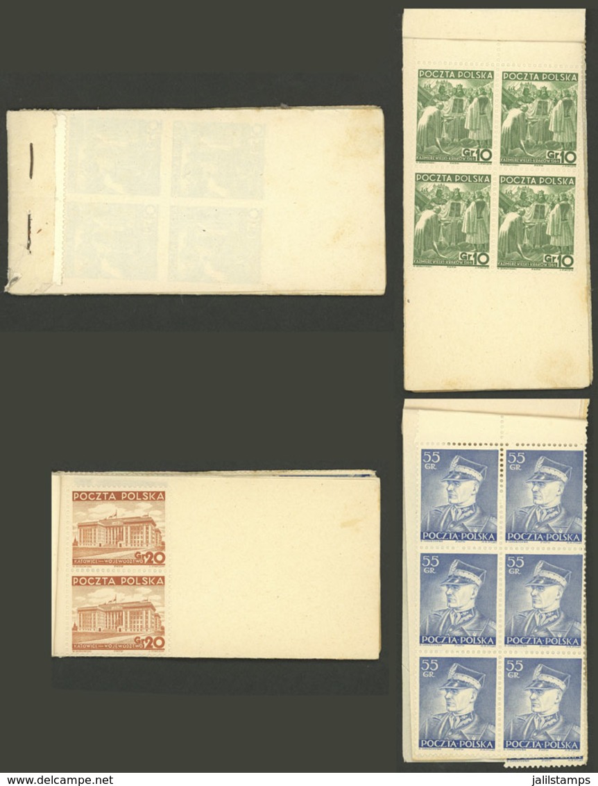 POLAND: BOOKLET?: Part Of What Looks To Have Been A Booklet With Stamps Of 1935/1939, Some Panes Were Completely Used An - Other & Unclassified