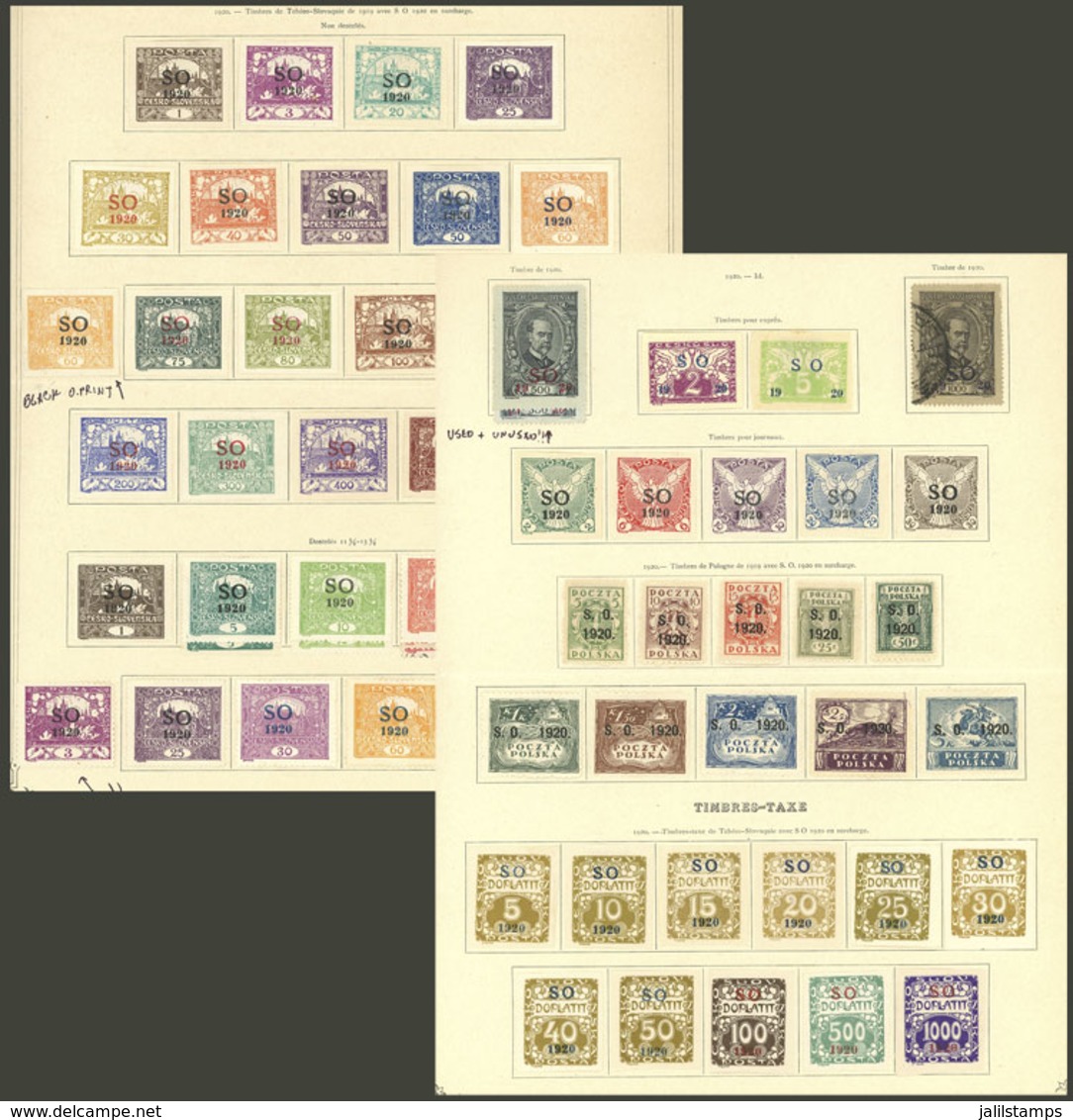 EAST SILESIA: Collection Of Stamps Apparently Complete On 2 Yvert Album Pages, Used Or Mint (in General Lightly Hinged,  - Andere & Zonder Classificatie