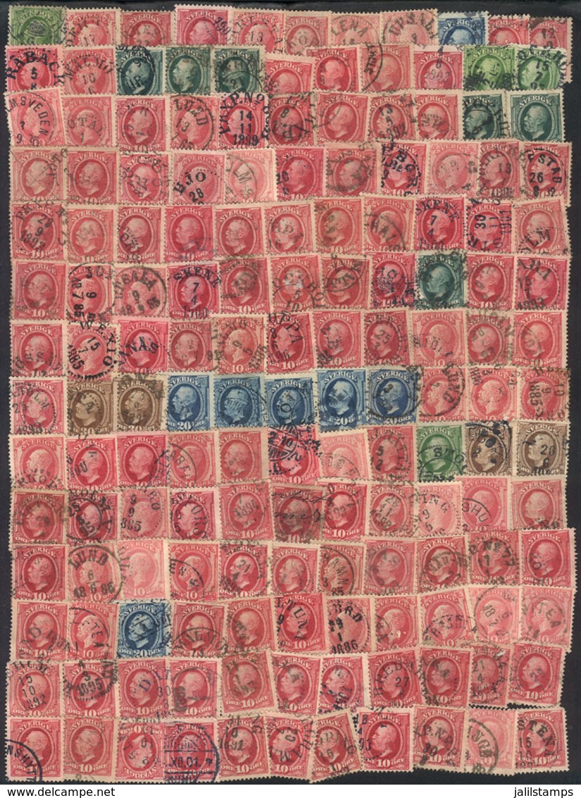 SWEDEN: Several Dozens Old Used Stamps, VF General Quality, The Expert Will Surely Find Scarce Cancels! - Otros & Sin Clasificación