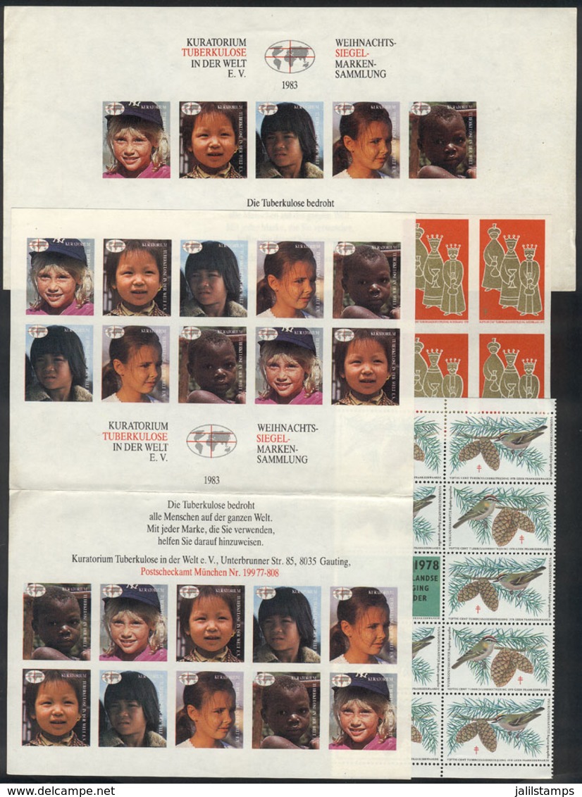 WORLDWIDE: FIGHT AGAINST TUBERCULOSIS: Lot With Large Number Of TRIAL COLOR PROOFS And Varieties Such As Imperforate Etc - Andere & Zonder Classificatie