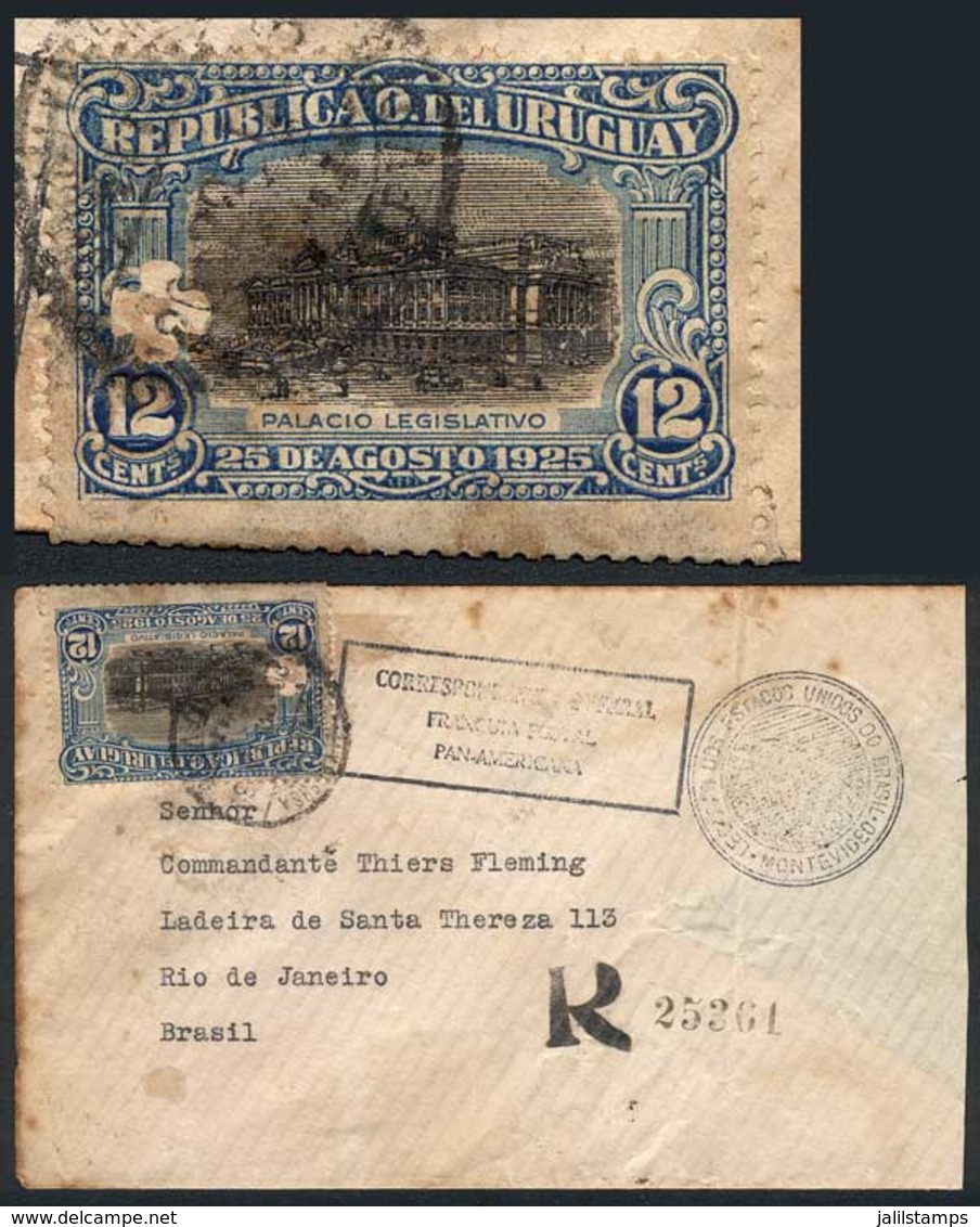 URUGUAY: Cover Of The Embassy Of Brazil Sent To Rio De Janeiro On 29/SE/1930, Franked By Regular Mail Stamp Sc.304 With  - Uruguay