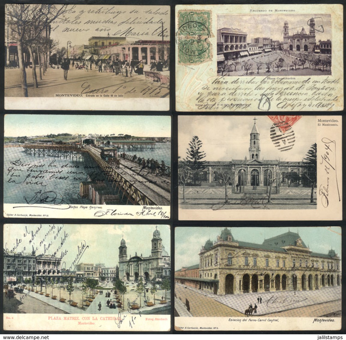 URUGUAY: MONTEVIDEO: About 40 Old Postcards With Very Good Views, Varied Editors (some Very Rare), Fine General Quality, - Uruguay