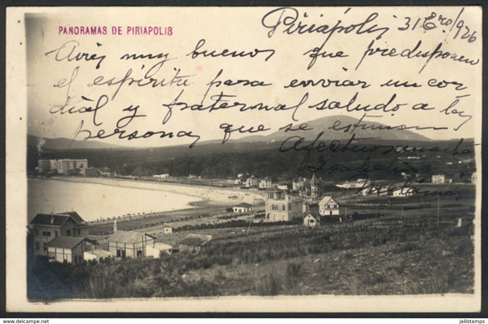 URUGUAY: PIRIAPOLIS: Panorama, Used In JA/1926, VF Quality! - Uruguay