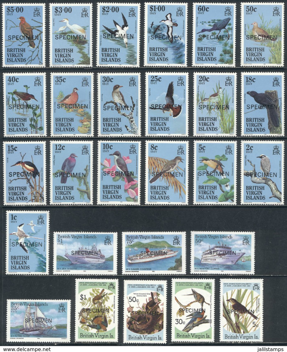 VIRGIN ISLANDS: Lot Of VERY THEMATIC Modern Sets, All With SPECIMEN Overprint, Excellent Quality, Low Start! - British Virgin Islands