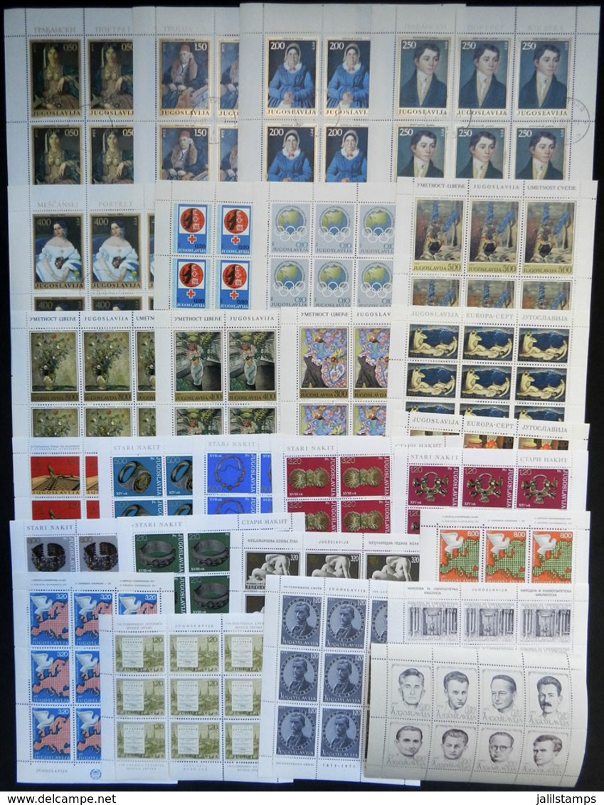 YUGOSLAVIA: Lot Of Souvenir Sheets And Mini-sheets, MNH (a Few Used), Excellent Quality, VERY THEMATIC, Low Start! - Sonstige & Ohne Zuordnung