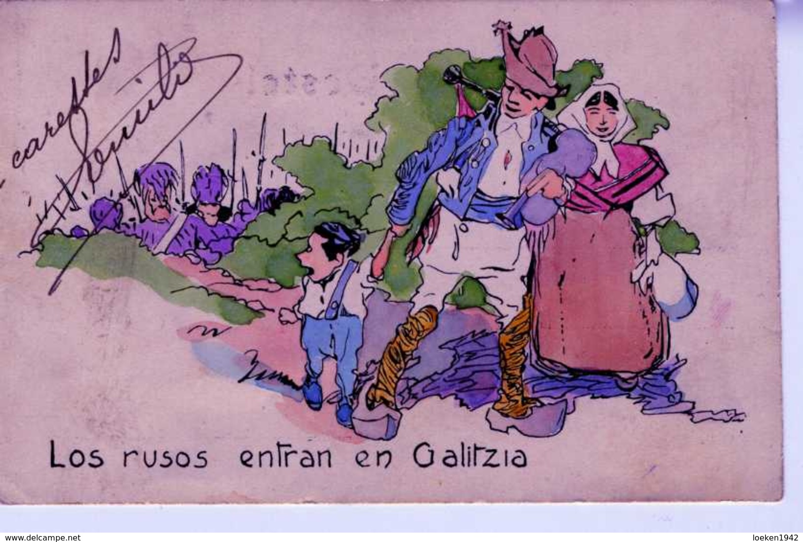 C EST D ACTUALITE !! 1915 CARTE POSTALE LOS RUSOS ENTRAN EN GALITZIA   TC117 - Otros & Sin Clasificación