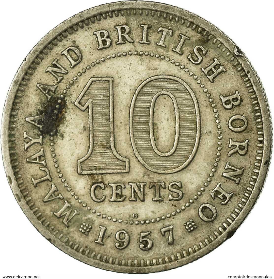 Monnaie, MALAYA & BRITISH BORNEO, 10 Cents, 1957, TB, Copper-nickel, KM:2 - Malaysie