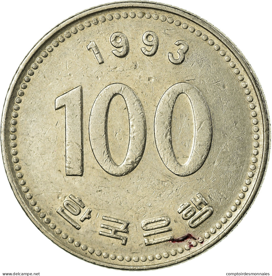 Monnaie, KOREA-SOUTH, 100 Won, 1993, TB+, Copper-nickel, KM:35.2 - Corée Du Sud