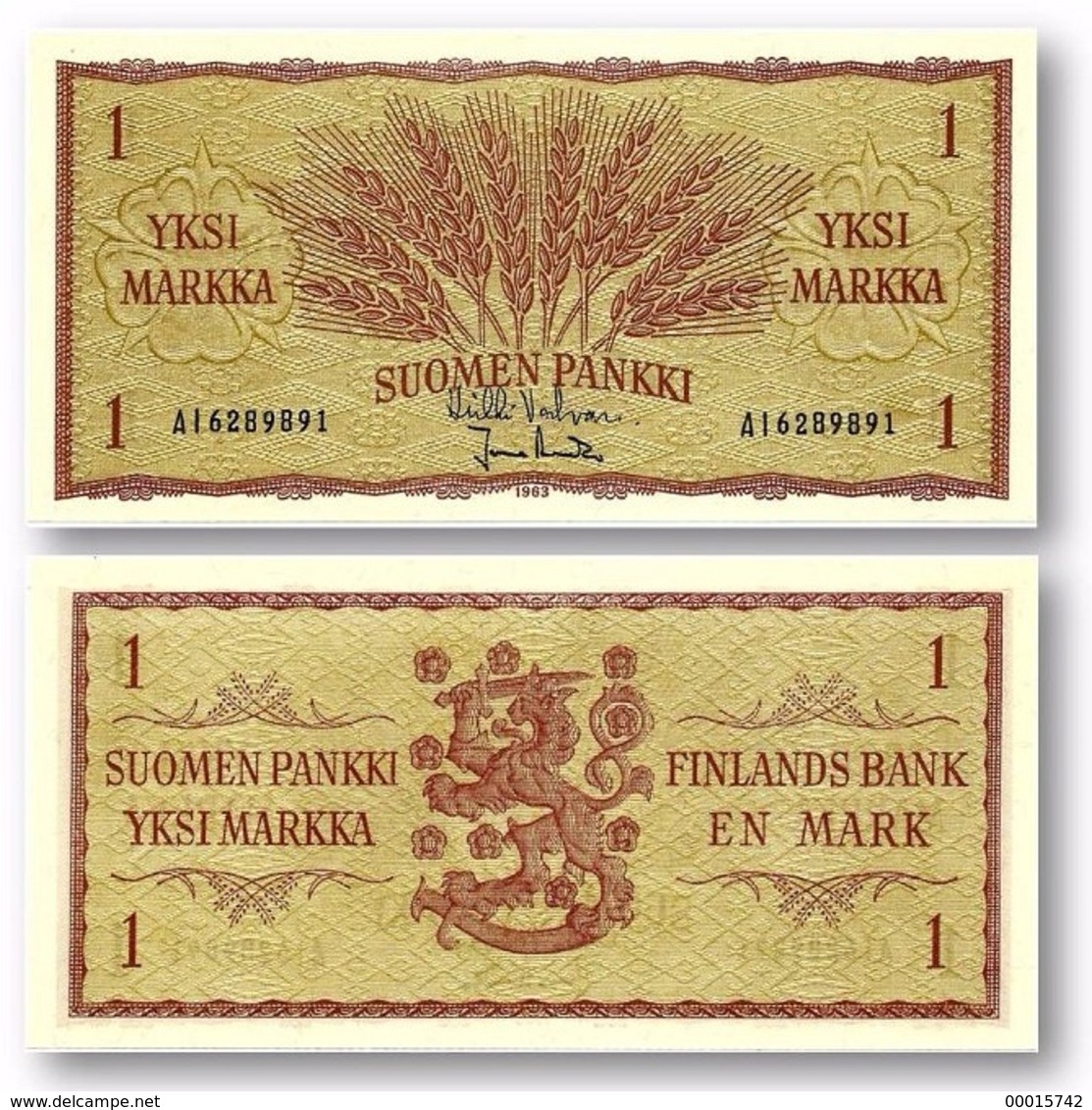 FINLAND 1 MK 1963 P-98 UNC 10 PCS - Finnland