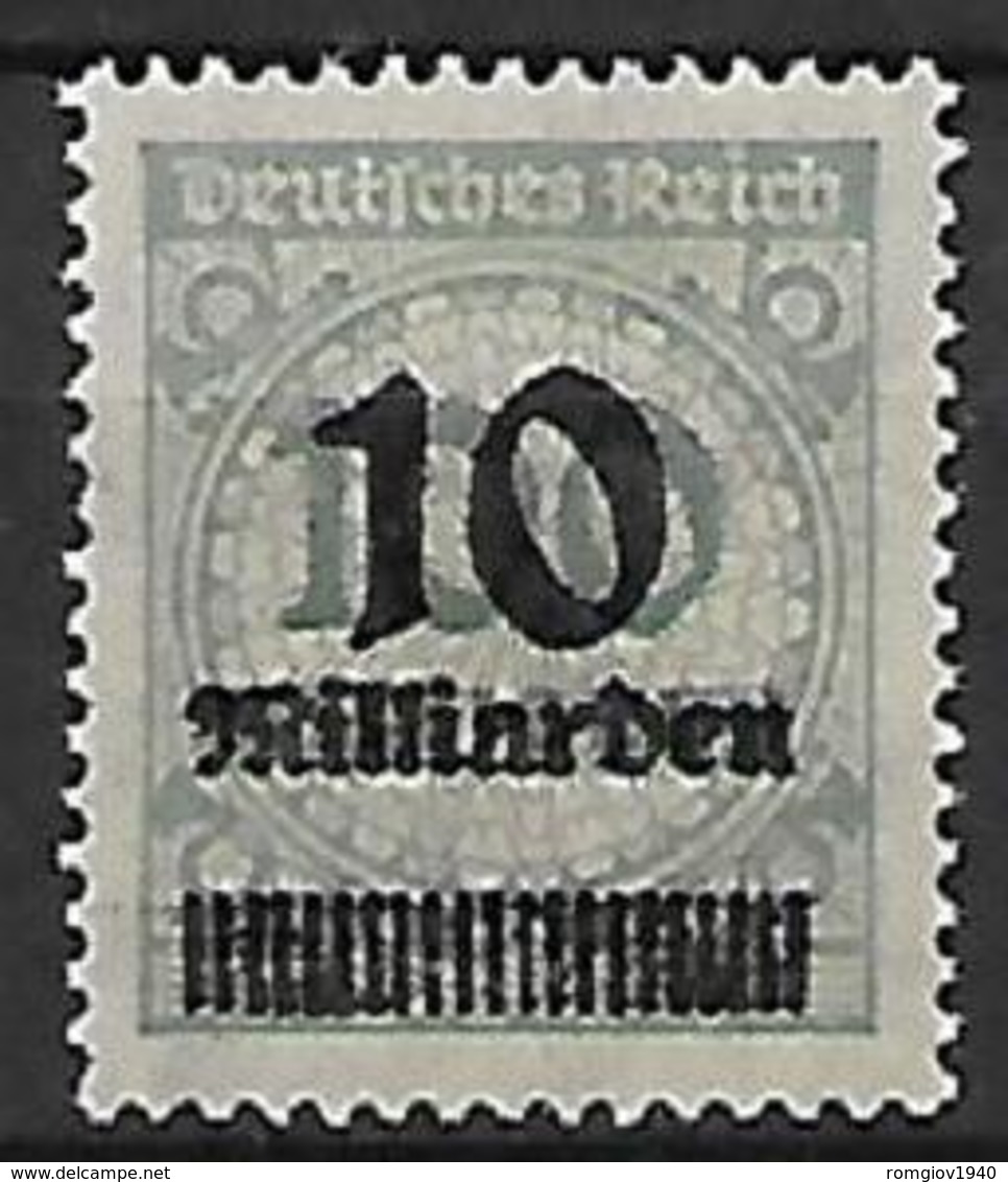 GERMANIA REICH REP.DI WEIMAR 1923 SERIE DEI MILIONI SOPRASTAMPATI CON NUOVO VALORE UNIF. 316 MNH XF - Unused Stamps