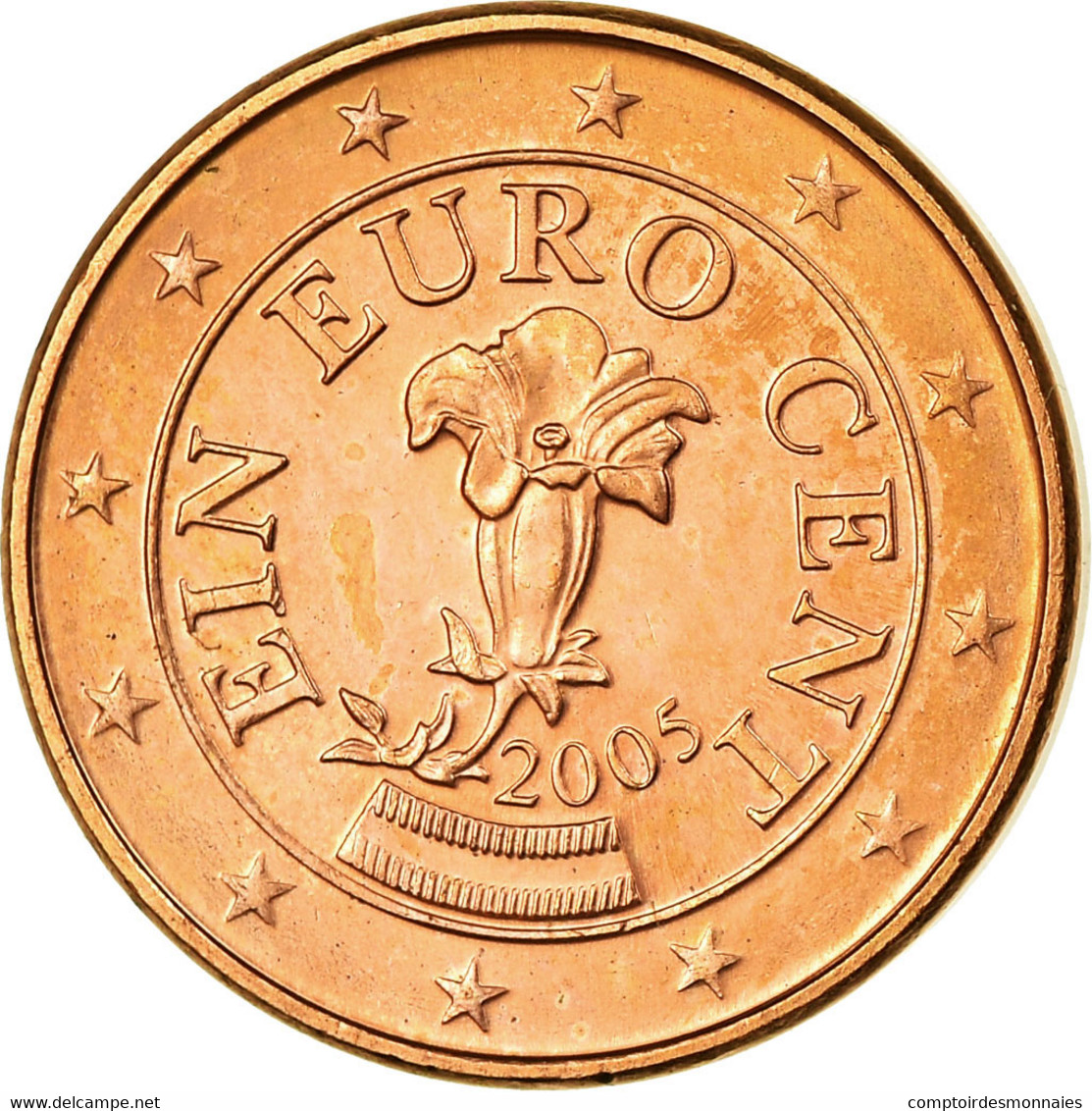 Autriche, Euro Cent, 2005, SPL, Copper Plated Steel, KM:3082 - Autriche