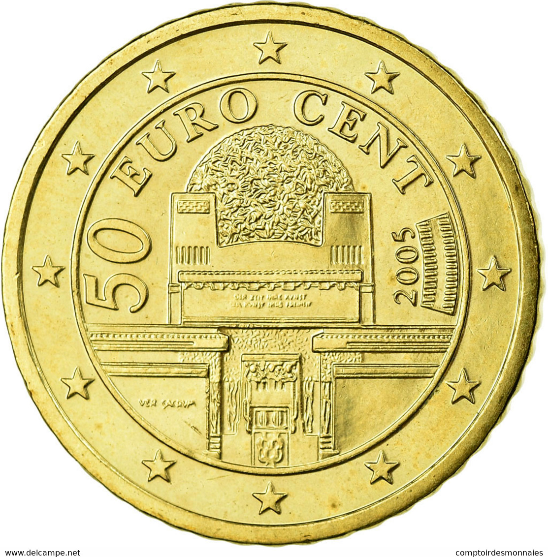 Autriche, 50 Euro Cent, 2005, SPL, Laiton, KM:3087 - Autriche