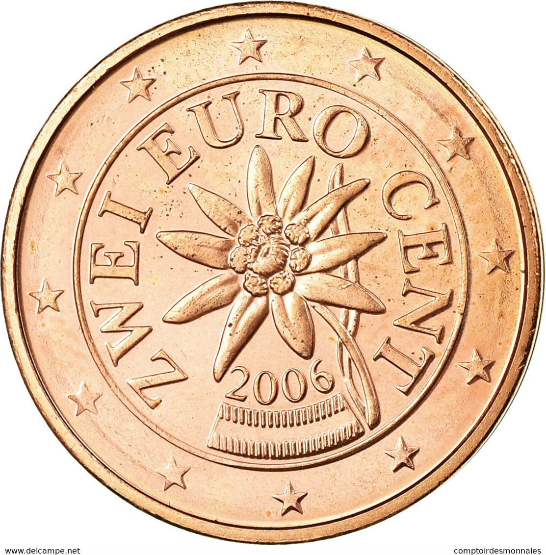 Autriche, 2 Euro Cent, 2006, SPL, Copper Plated Steel, KM:3083 - Autriche