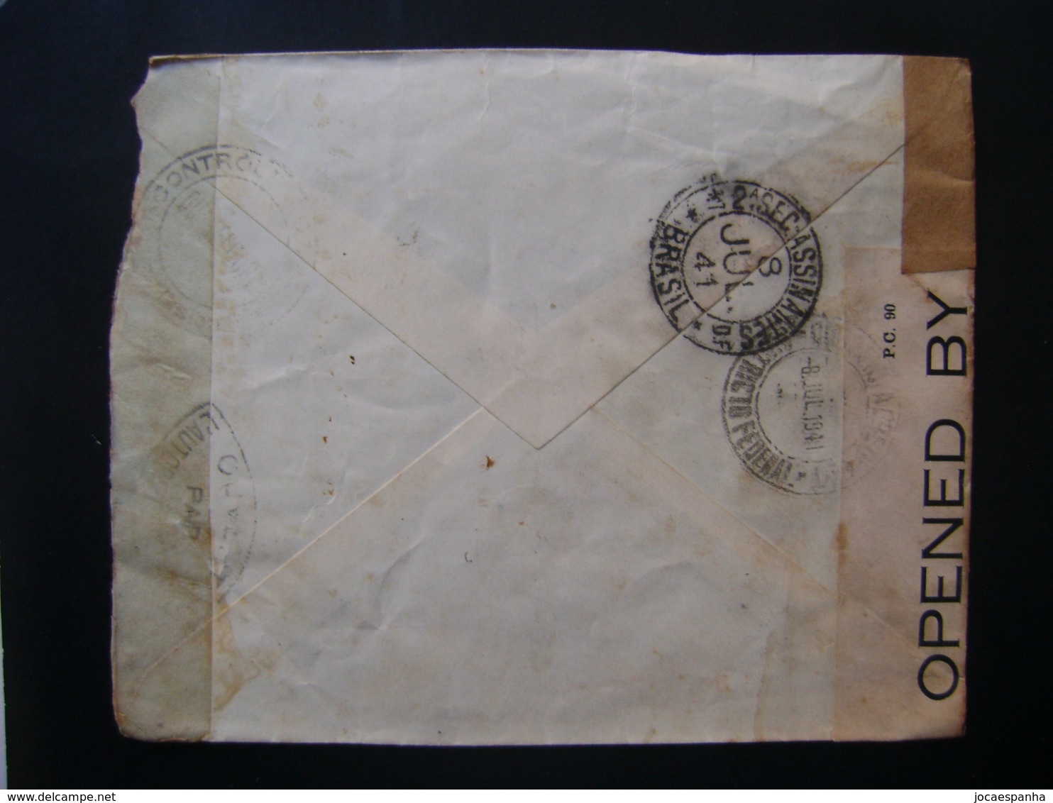 GUADALUPE / GUADELOUPE  - RARE LETTER SENT FROM POINTE A PITRE TO BRAZIL OPENED BY CENSOR IN 1941 IN THE STATE - Briefe U. Dokumente