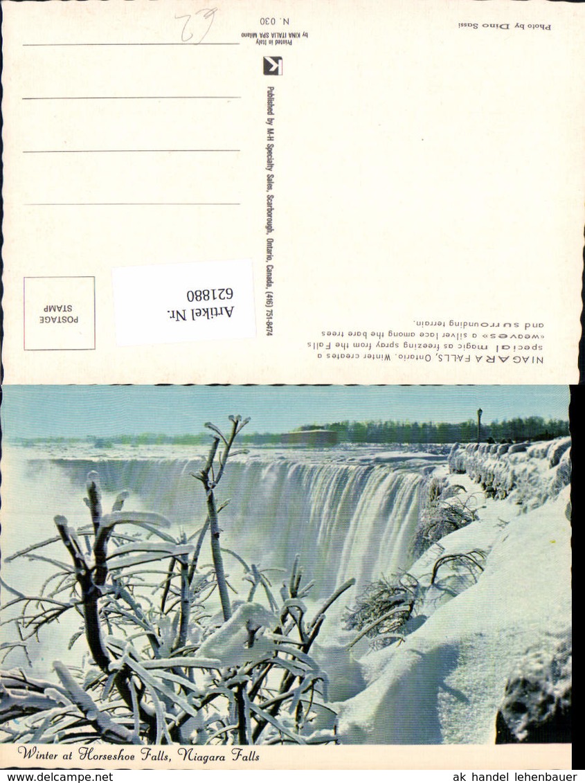 621880,Niagara Falls Ontario Horseshoe Falls Winter Creates Freezing Spray From The F - Ohne Zuordnung