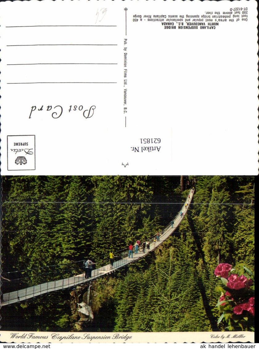 621851,Capilano Suspension Bridge North Vancouver H&auml;ngebr&uuml;cke Br&uuml;cke Canada - Unclassified