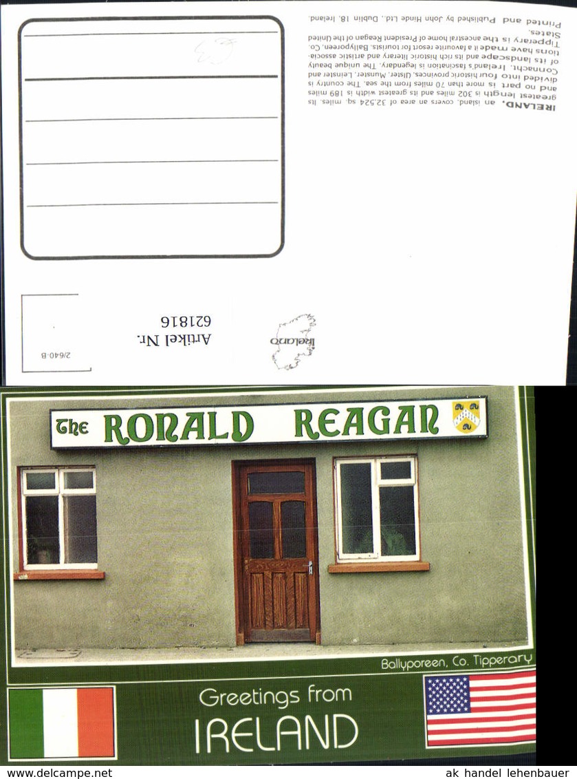 621816,Greetings From Irland Ireland The Ronald Reagan Tipperary - Unclassified