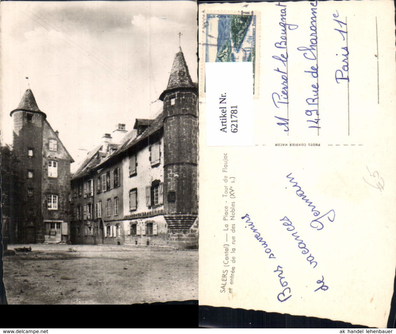 621781,Foto Ak Salers Cantal La Place Tour De Flaujac Et Entree De La Rue Des Nobles - Sonstige & Ohne Zuordnung