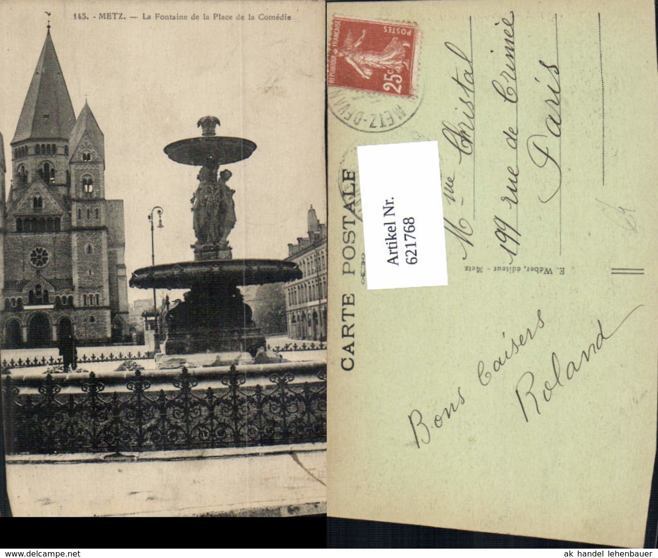 621768,Metz La Fontaine De La Place De La Comedie Brunnen France - Sonstige & Ohne Zuordnung