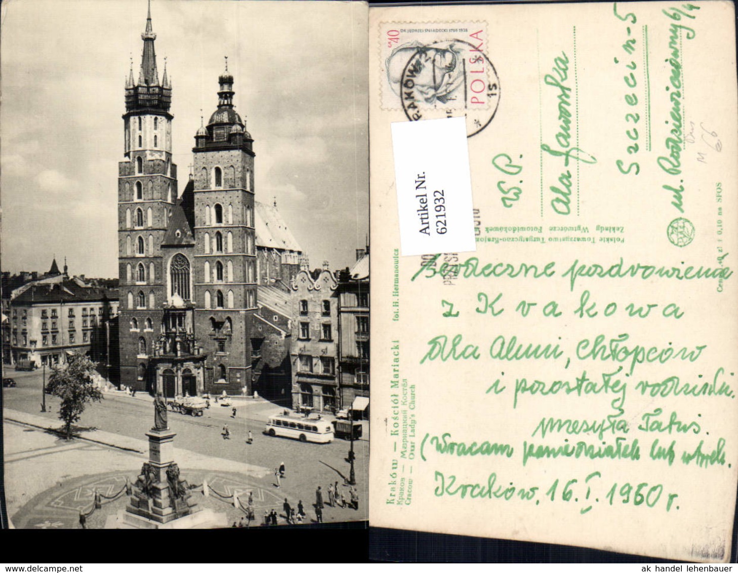 621932,Krakow Krakau Kosciol Mariacki Kirche Bus Poland - Polen