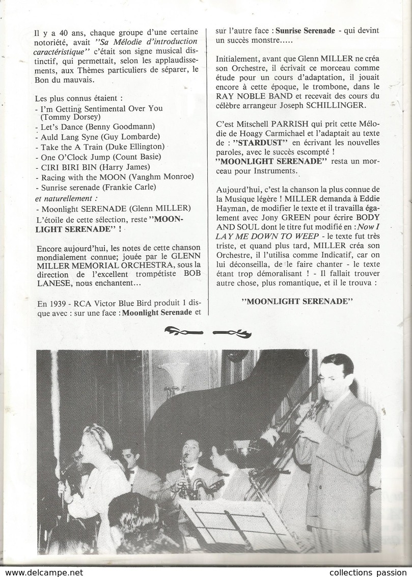 Programme ,  The Glenn Miller Memorial Orchestra ,  10 Pages,  5 Scans ,  Frais Fr 2.30 E - Programmes