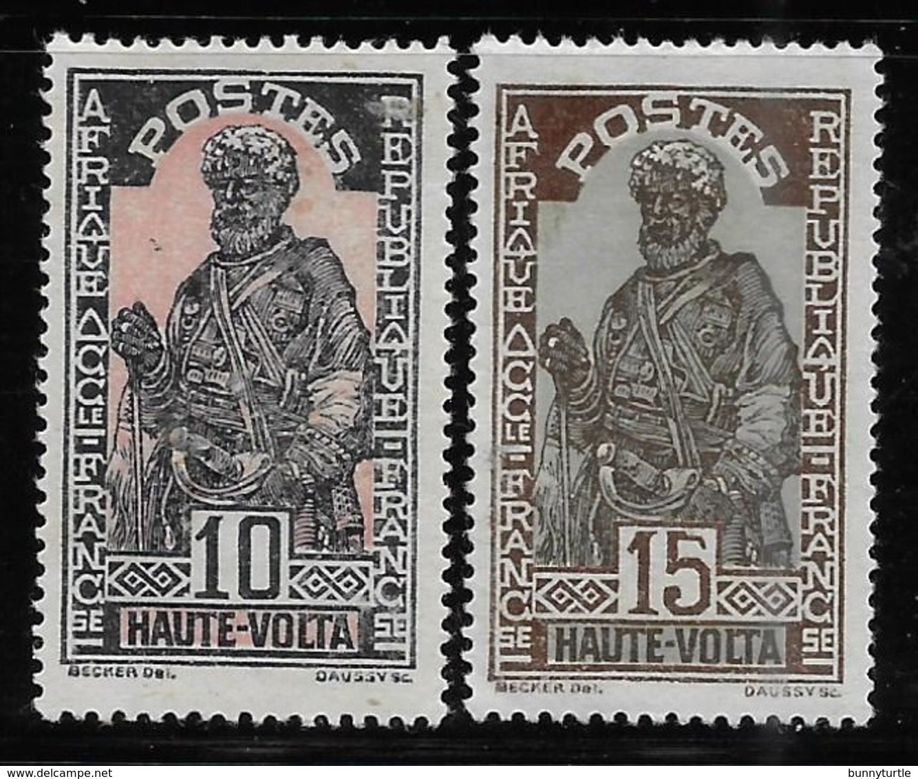Upper Volta 1928 Hause Chief 2v Used - Used Stamps