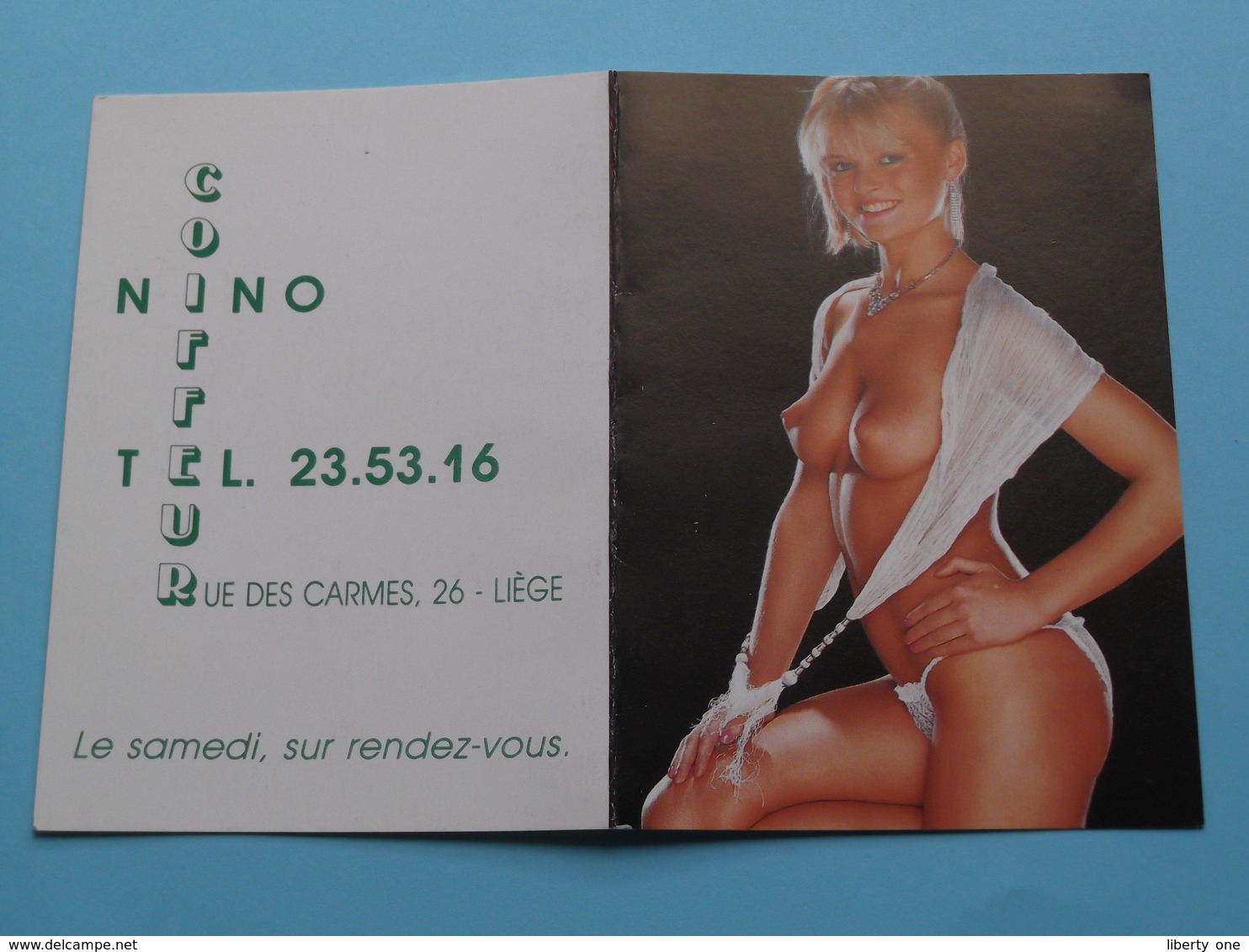 Coiffeur NINO Liège () 1991 (Femme Nude / Naakt / Naked) ( Zie/voir Photo Svp ) ! - Small : 1991-00
