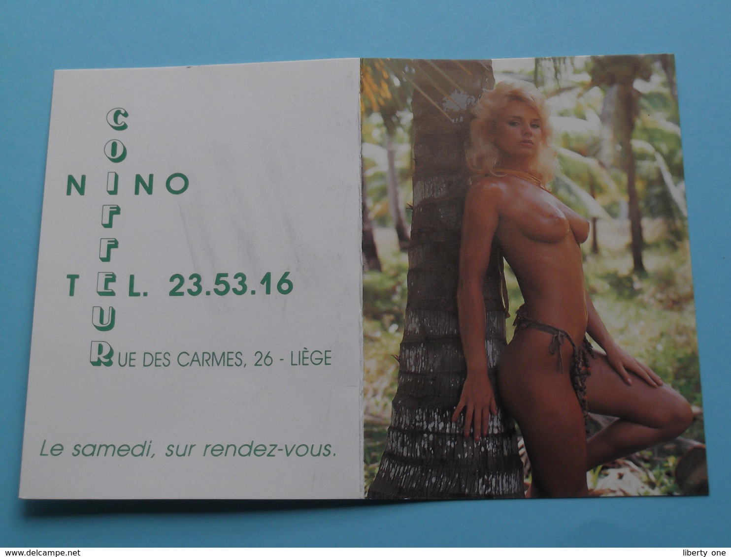 Coiffeur NINO Liège () 1991 (Femme Nude / Naakt / Naked) ( Zie/voir Photo Svp ) ! - Formato Piccolo : 1991-00