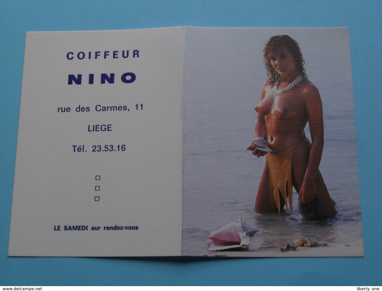 Coiffeur NINO Liège () 1988 (Femme Nude / Naakt / Naked) ( Zie/voir Photo Svp ) ! - Petit Format : 1981-90