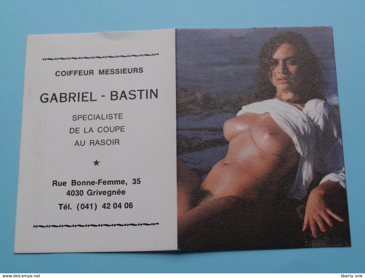 Coiffeur GABRIEL - BASTIN Grivegnée () 1982 (Femme Nude / Naakt / Naked) ( Zie/voir Photo Svp ) ! - Petit Format : 1981-90