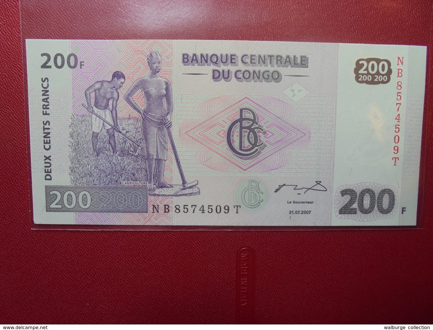 CONGO 200 FRANCS 2007 PEU CIRCULER/NEUF - Democratic Republic Of The Congo & Zaire