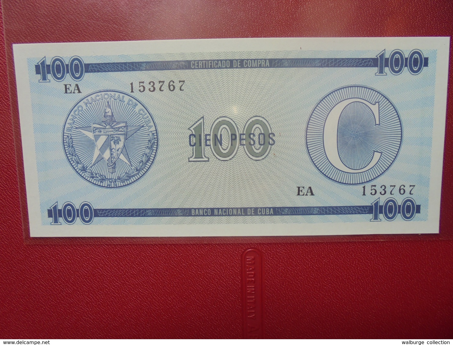 CUBA 100 PESOS SERIE "C" PEU CIRCULER/NEUF - Cuba