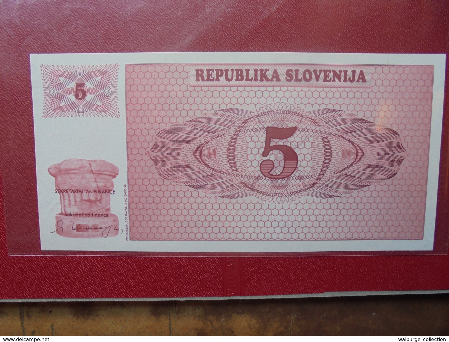 SLOVENIE 5 TOLARJEV 1990 PEU CIRCULER/NEUF - Slovénie