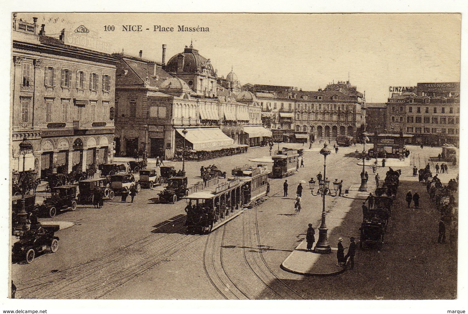 Cpa N° 100 NICE Place Masséna - Plazas