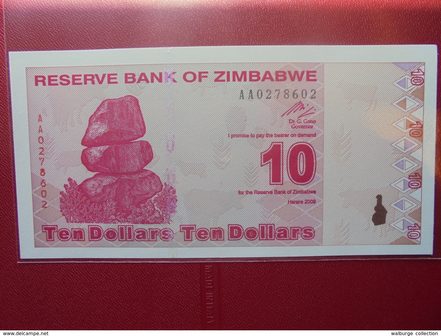 ZIMBABWE 10 $ 2009 PEU CIRCULER/NEUF - Zimbabwe