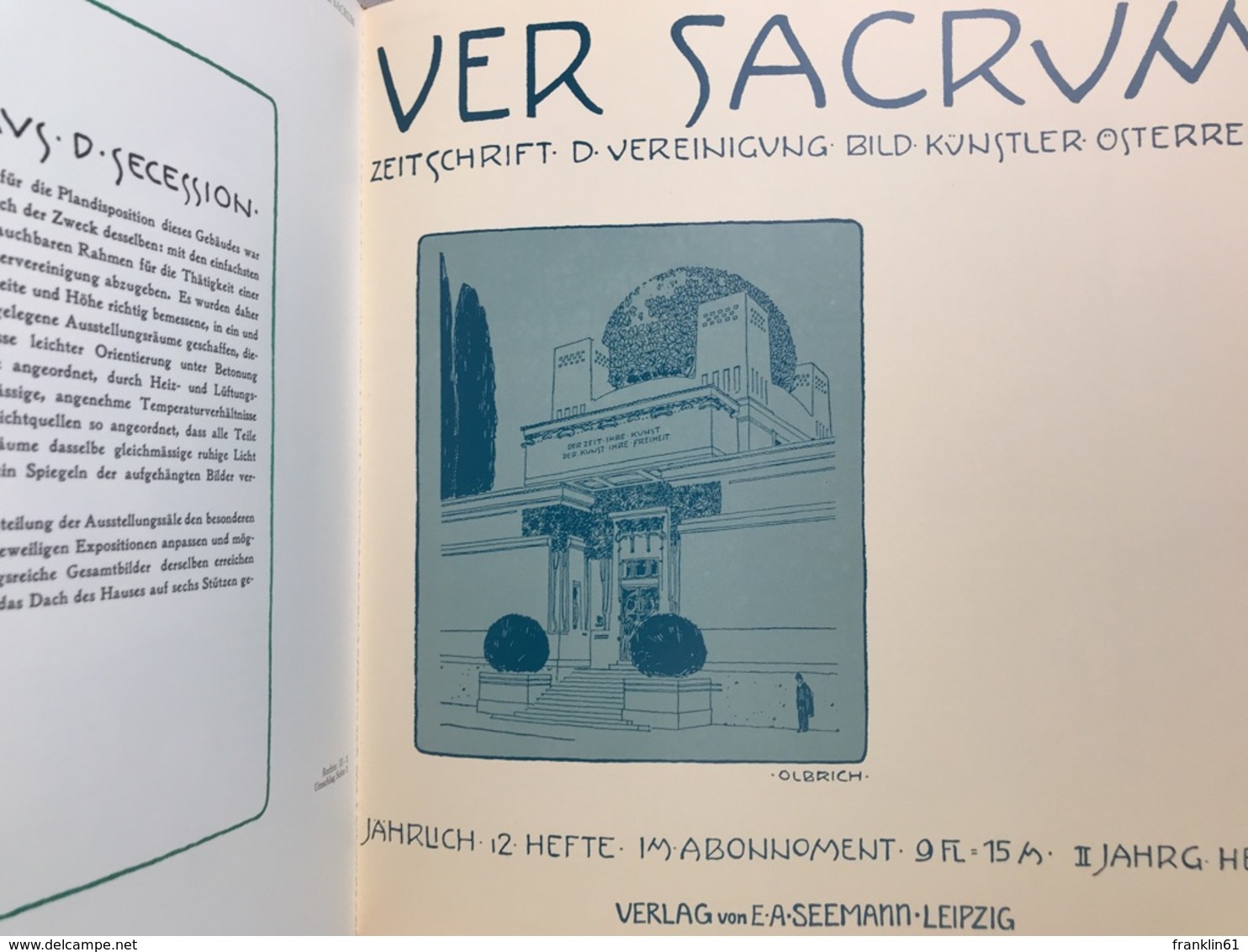 Ver Sacrum 1898 - 1903. - Other & Unclassified