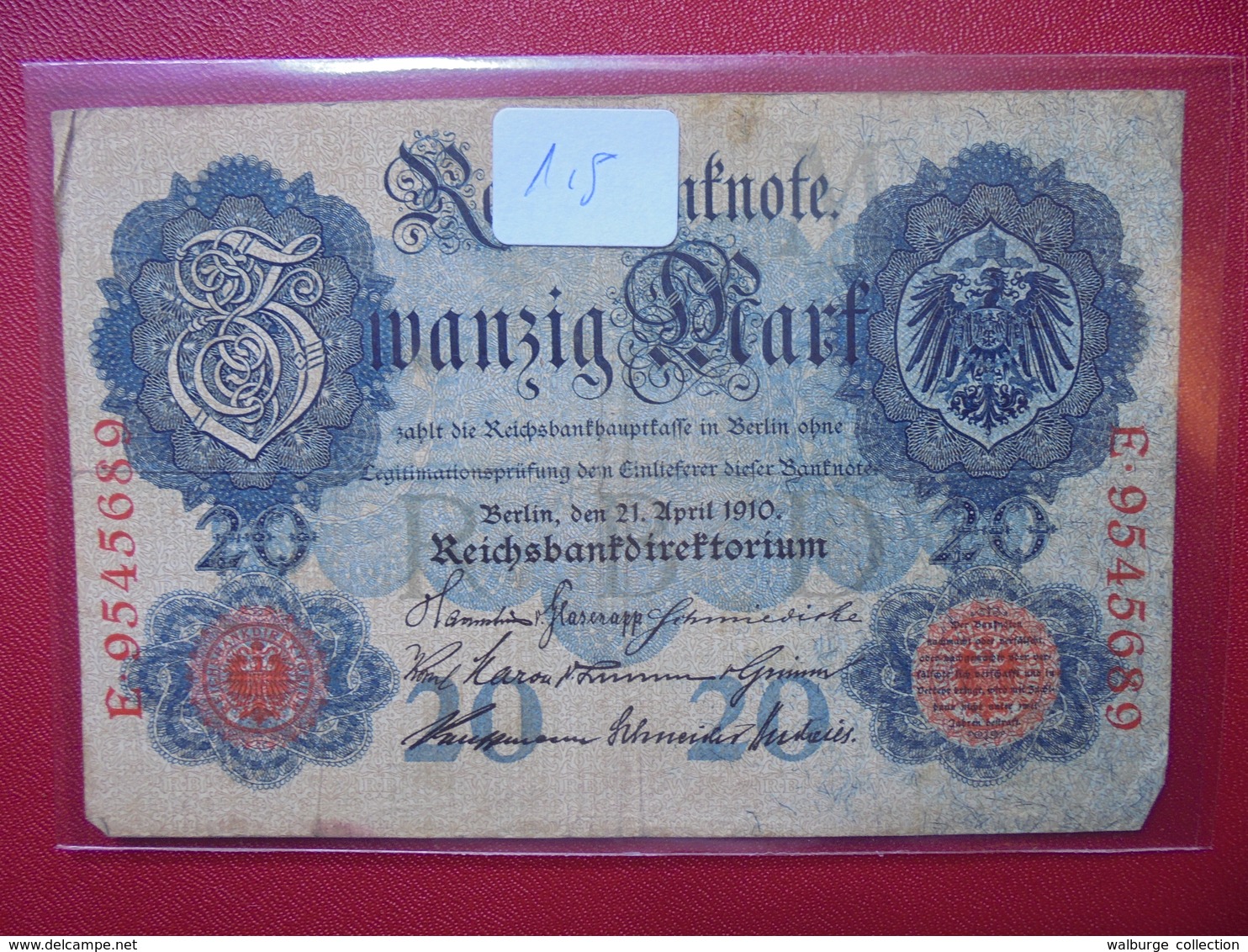 Reichsbanknote :20 MARK 1910 - 20 Mark