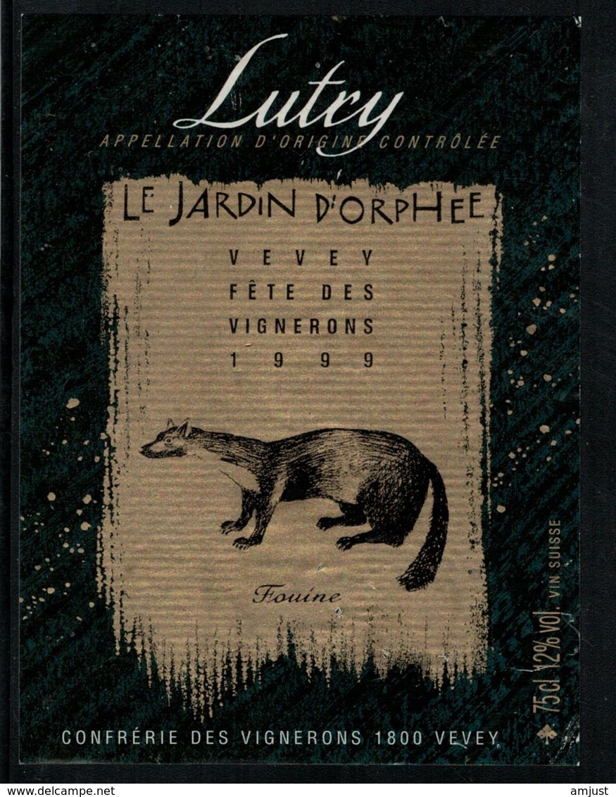 Etiquette De Vin // Lutry, La Fouine, Vin De La Fête Des Vignerons 1999 à Vevey,Vaud, Suisse - Autres & Non Classés