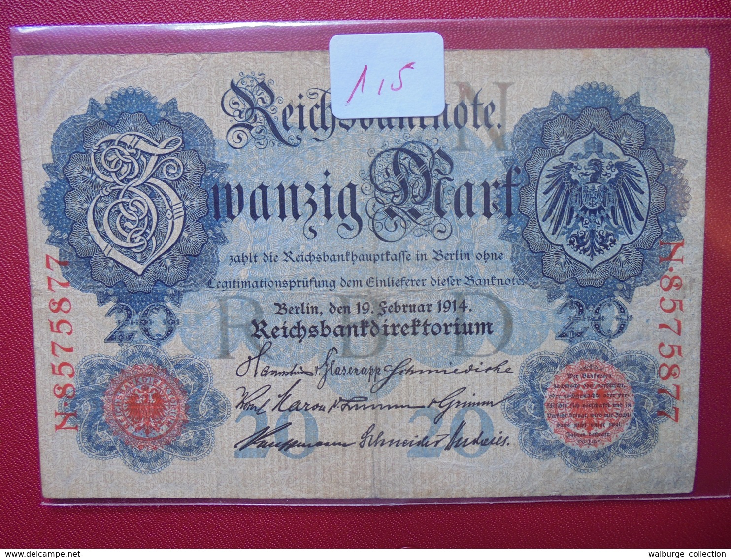 Reichsbanknote :20 MARK 1914 - 20 Mark