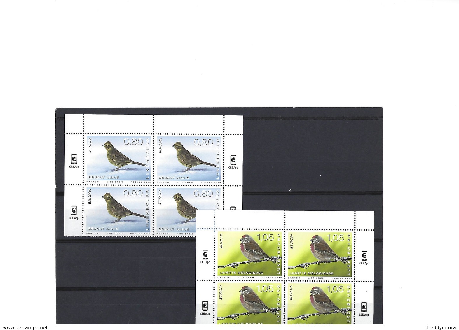Luxembourg: Nouveautés 2019 **  Europa  Oiseaux - Unused Stamps