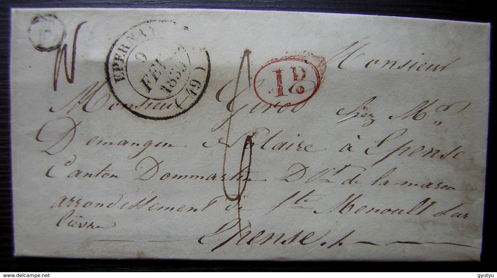 1839 Saint Martin D' Ablois (Marne) Boite Rurale E Càd D'Epernay Lettre Pour Epense - 1801-1848: Precursors XIX