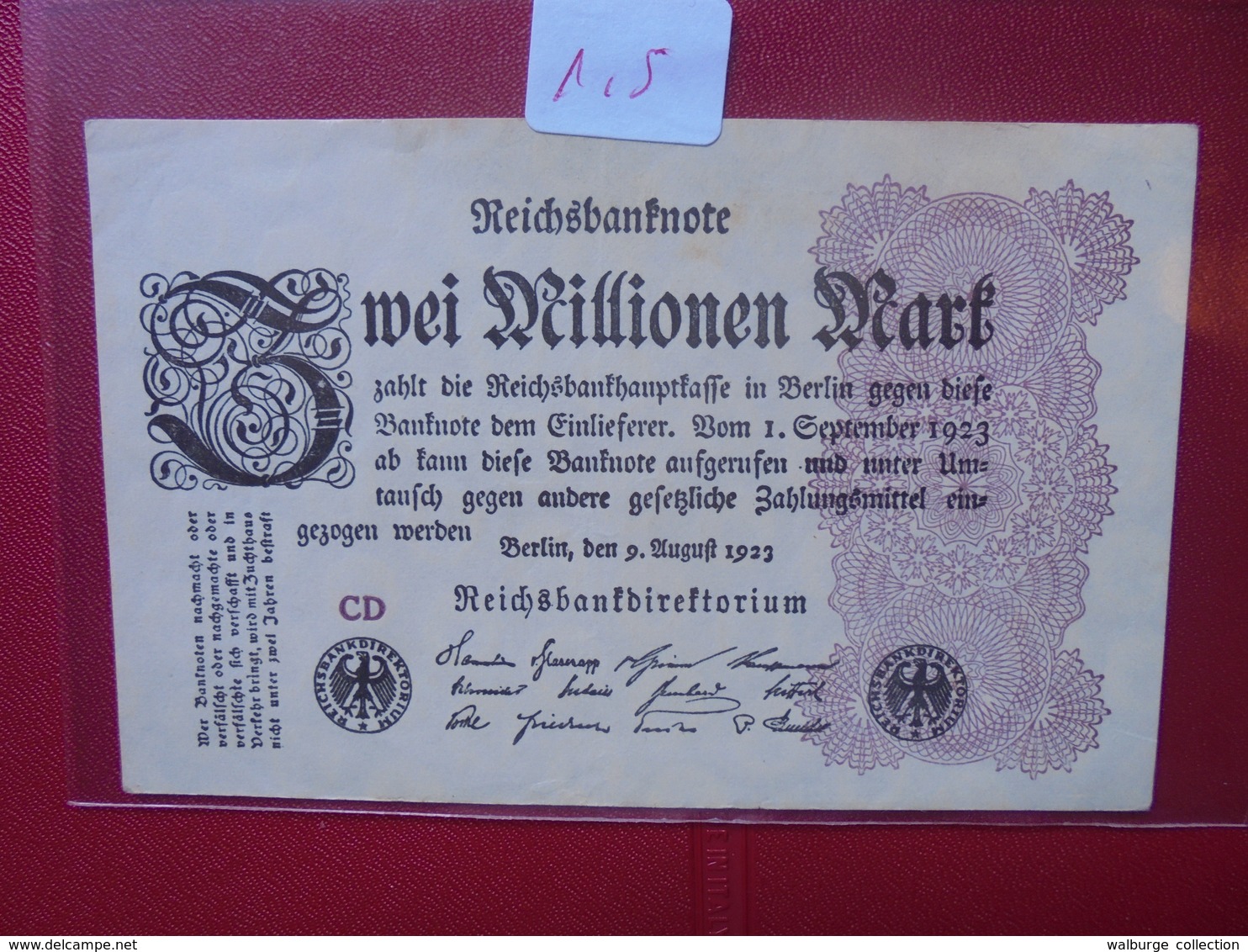 Reichsbanknote 2 MILLIONEN MARK 1923 - 2 Millionen Mark